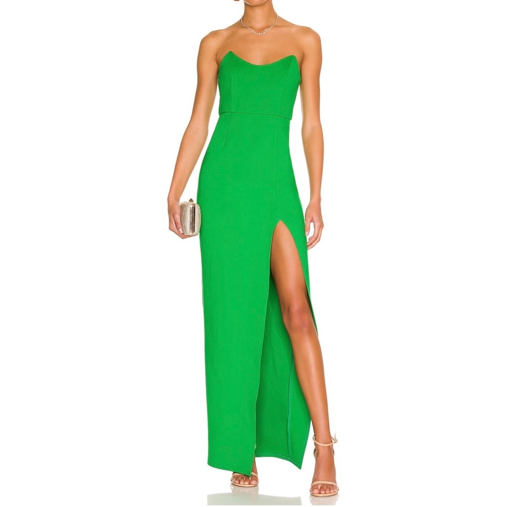 The “Ryleigh Strapless Maxi Dress” by Superdown